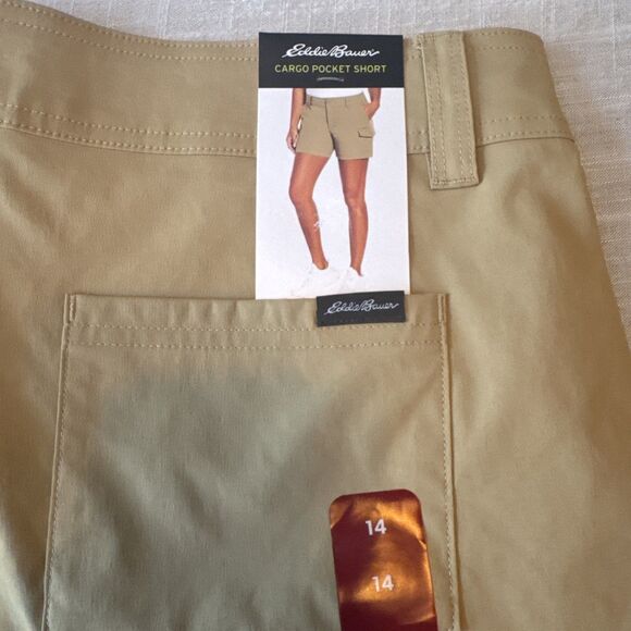 NEW- Eddie Bauer Ladies Cargo Pocket Short Size 14 Khaki - NWT MSRP $59 - Picture 12 of 16